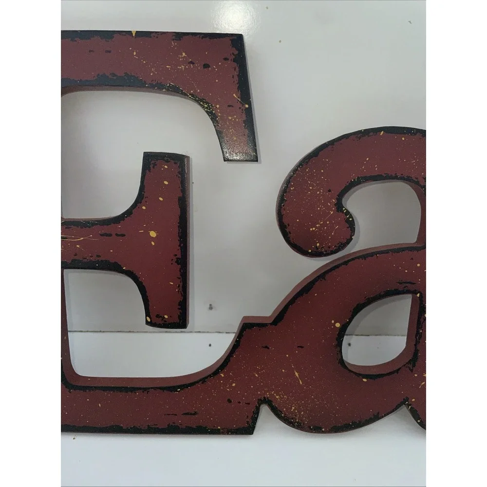 Red Eat Wood Wall Decor Hanging Sign Chic MDF Wood Kitchen Decoration Bar Gifts